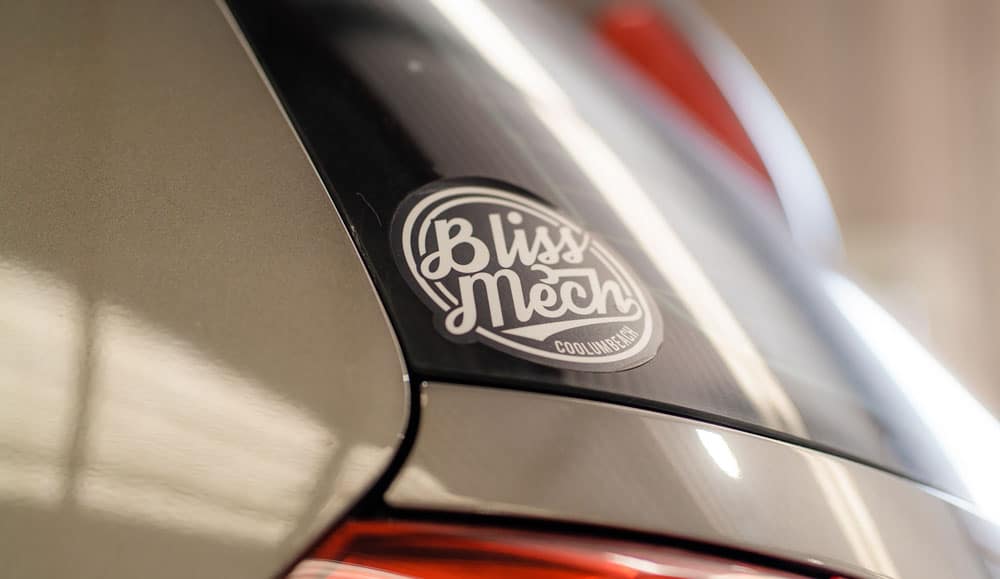 Car With Bliss Mechanic Sticker